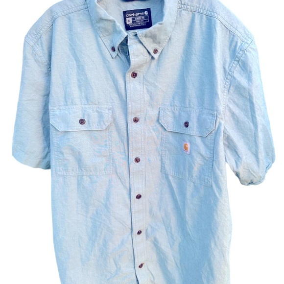 COPY - Carhartt Men's Knit Short Sleeve Solid Button-down Shirt XL LIGHT WT NWO… - Picture 1 of 4